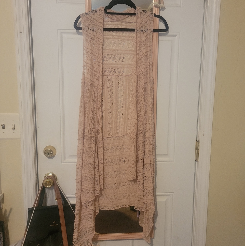 Pink Lace Vest